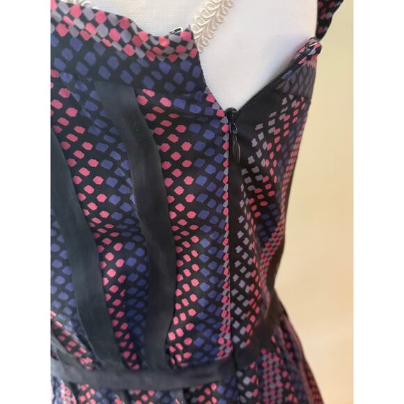Marc by Marc Jacobs Silk Knee-Length Striped Dotted Pattern Dress Sz. 2 - Picture 6 of 8